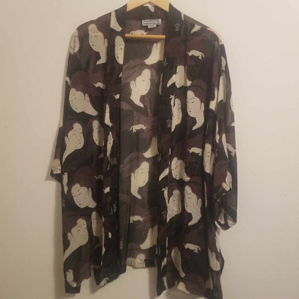 Champagne Collection by All That Glitters Black with Faces Womens ONE SIZE